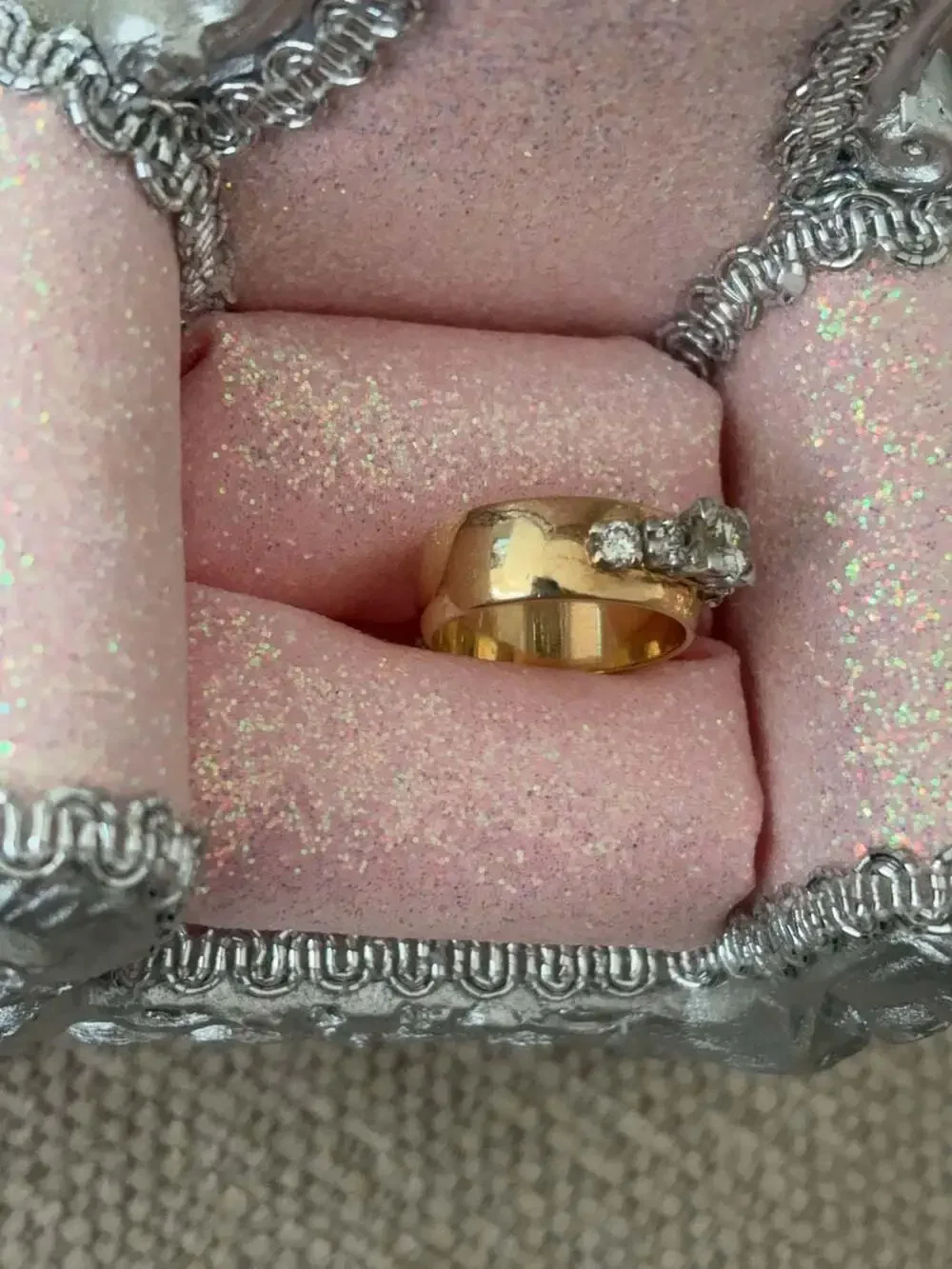 Vintage 14k Yellow Gold Five-Stone Diamond Engagement Ring